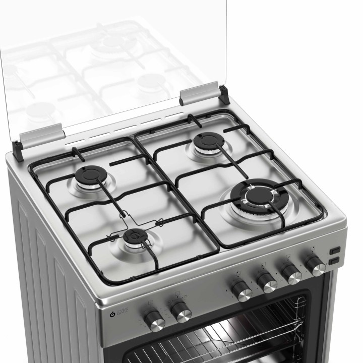 smartgas | κουζίνα αερίου tgs 6021 ix multigas thermogatz με εστία wok