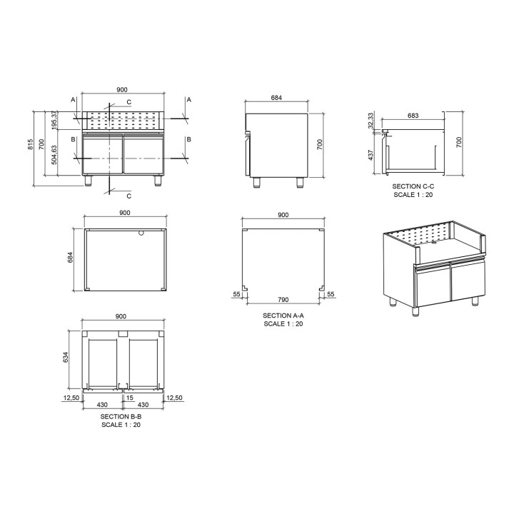 smartgas | ερμάριο inox bbq tgh b1 m61 Thermogatz