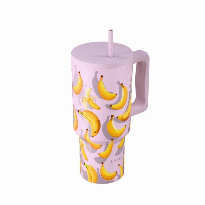 smartgas | Θερμός StrawTumbler XL Save The Aegean 900ml Banana Mood