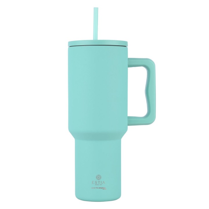 smartgas | Ποτήρι Θερμός ESTIA Straw Tumbler XL 1200ml Bermuda Green